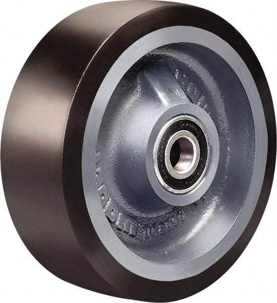 Hamilton - 6 Inch Diameter x 2 Inch Wide, Polyurethane on Cast Iron Caster Wheel - 1,560 Lb. Capacity, 2-1/4 Inch Hub Length, 1/2 Inch Axle Diameter, Sealed Precision Ball Bearing - Benchmark Tooling