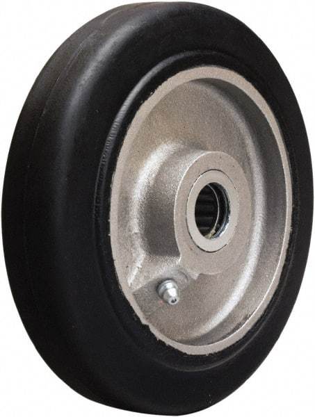 Hamilton - 6 Inch Diameter x 1-1/2 Inch Wide, Rubber on Aluminum Caster Wheel - 280 Lb. Capacity, 1-3/4 Inch Hub Length, 5/8 Inch Axle Diameter, Straight Roller Bearing - Benchmark Tooling