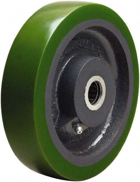 Hamilton - 6 Inch Diameter x 1-1/2 Inch Wide, Polyurethane on Cast Iron Caster Wheel - 850 Lb. Capacity, 1-3/4 Inch Hub Length, 3/4 Inch Axle Diameter, Straight Roller Bearing - Benchmark Tooling