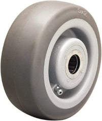 Hamilton - 5 Inch Diameter x 2 Inch Wide, Rubber on Thermoplastic Caster Wheel - 350 Lb. Capacity, 2-3/16 Inch Hub Length, 1/2 Inch Axle Diameter, Straight Roller Bearing - Benchmark Tooling