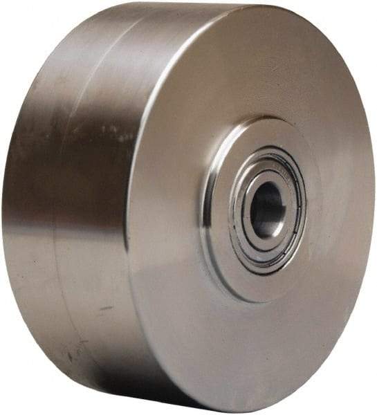 Hamilton - 5 Inch Diameter x 2 Inch Wide, Stainless Steel Caster Wheel - 950 Lb. Capacity, 2-1/2 Inch Hub Length, 1/2 Inch Axle Diameter, Stainless Steel Precision Ball Bearing - Benchmark Tooling