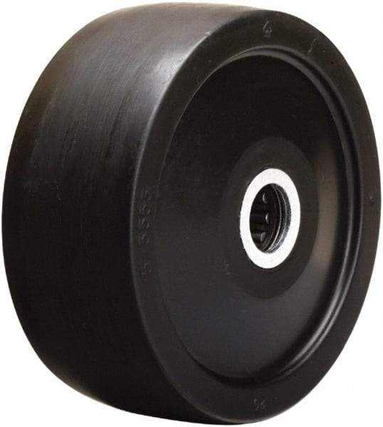Hamilton - 5 Inch Diameter x 2 Inch Wide, Hard Rubber Caster Wheel - 550 Lb. Capacity, 2-1/4 Inch Hub Length, 3/4 Inch Axle Diameter, Straight Roller Bearing - Benchmark Tooling