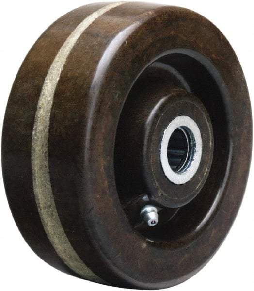 Hamilton - 5 Inch Diameter x 2 Inch Wide, Phenolic Caster Wheel - 1,000 Lb. Capacity, 2-3/16 Inch Hub Length, 1-3/16 Inch Axle Diameter, Plain Bore Bearing - Benchmark Tooling