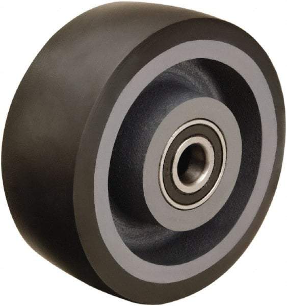 Hamilton - 5 Inch Diameter x 2 Inch Wide, Polyurethane on Cast Iron Caster Wheel - 1,360 Lb. Capacity, 2-1/2 Inch Hub Length, 3/4 Inch Axle Diameter, Tapered Roller Bearing - Benchmark Tooling