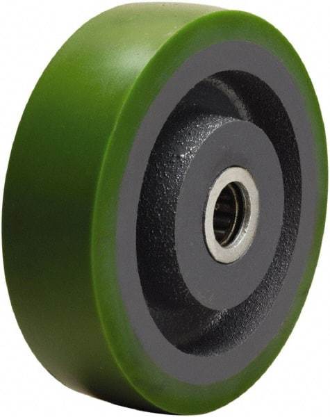 Hamilton - 5 Inch Diameter x 1-1/2 Inch Wide, Polyurethane on Cast Iron Caster Wheel - 700 Lb. Capacity, 1-5/8 Inch Hub Length, 1-3/16 Inch Axle Diameter, Plain Bore Bearing - Benchmark Tooling