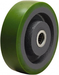 Hamilton - 5 Inch Diameter x 1-1/2 Inch Wide, Polyurethane on Cast Iron Caster Wheel - 700 Lb. Capacity, 1-5/8 Inch Hub Length, 1-3/16 Inch Axle Diameter, Plain Bore Bearing - Benchmark Tooling
