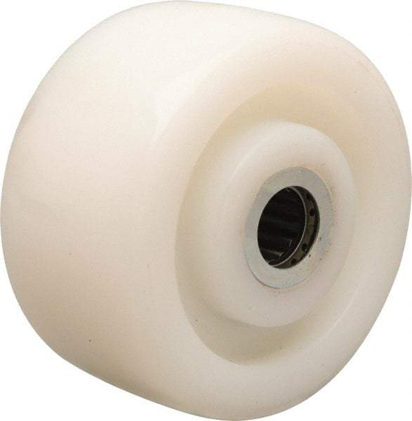 Hamilton - 4 Inch Diameter x 2 Inch Wide, Nylon Caster Wheel - 800 Lb. Capacity, 2-3/16 Inch Hub Length, 1/2 Inch Axle Diameter, Straight Roller Bearing - Benchmark Tooling