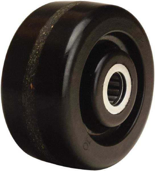 Hamilton - 4 Inch Diameter x 2 Inch Wide, Phenolic Caster Wheel - 800 Lb. Capacity, 2-3/16 Inch Hub Length, 1/2 Inch Axle Diameter, Straight Roller Bearing - Benchmark Tooling