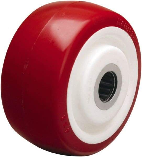 Hamilton - 4 Inch Diameter x 2 Inch Wide, Polyurethane on Polypropylene Caster Wheel - 750 Lb. Capacity, 2-3/16 Inch Hub Length, 1/2 Inch Axle Diameter, Straight Roller Bearing - Benchmark Tooling