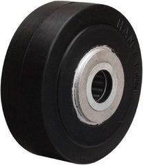 Hamilton - 4 Inch Diameter x 1-1/2 Inch Wide, Rubber on Aluminum Caster Wheel - 200 Lb. Capacity, 1-3/4 Inch Hub Length, 3/4 Inch Axle Diameter, Straight Roller Bearing - Benchmark Tooling