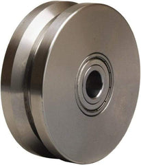 Hamilton - 4 Inch Diameter x 1-3/8 Inch Wide, Stainless Steel Caster Wheel - 600 Lb. Capacity, 1-5/8 Inch Hub Length, 1/2 Inch Axle Diameter, Stainless Steel Precision Ball Bearing - Benchmark Tooling