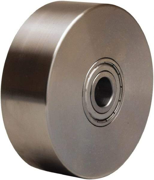 Hamilton - 4 Inch Diameter x 1-3/8 Inch Wide, Stainless Steel Caster Wheel - 600 Lb. Capacity, 1-9/16 Inch Hub Length, 1/2 Inch Axle Diameter, Delrin Bearing - Benchmark Tooling