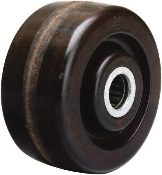 Hamilton - 4 Inch Diameter x 1-1/4 Inch Wide, Phenolic Caster Wheel - 250 Lb. Capacity, 1-3/8 Inch Hub Length, 1/2 Inch Axle Diameter, Plain Bore Bearing - Benchmark Tooling