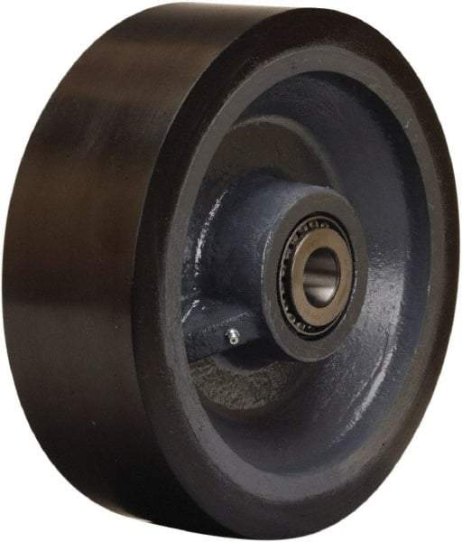 Hamilton - 12 Inch Diameter x 4 Inch Wide, Polyurethane on Forged Steel Caster Wheel - 7,800 Lb. Capacity, 4-1/4 Inch Hub Length, 2-7/16 Inch Axle Diameter, Plain Bore Bearing - Benchmark Tooling