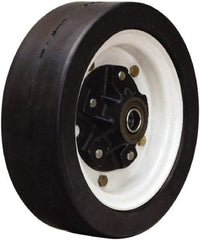 Hamilton - 12 Inch Diameter x 4 Inch Wide, Rubber Caster Wheel - 1,200 Lb. Capacity, 3-1/2 Inch Hub Length, 1 Inch Axle Diameter, Tapered Roller Bearing - Benchmark Tooling