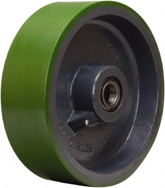 Hamilton - 12 Inch Diameter x 4 Inch Wide, Polyurethane on Cast Iron Caster Wheel - 4,800 Lb. Capacity, 4-1/4 Inch Hub Length, 1-1/4 Inch Axle Diameter, Tapered Roller Bearing - Benchmark Tooling