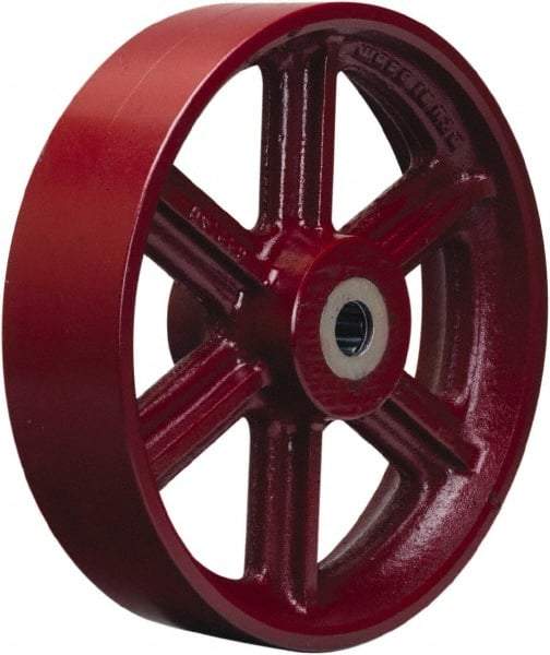 Hamilton - 14 Inch Diameter x 3 Inch Wide, Cast Iron Caster Wheel - 2,500 Lb. Capacity, 3-1/4 Inch Hub Length, 1 Inch Axle Diameter, Tapered Roller Bearing - Benchmark Tooling