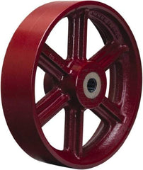 Hamilton - 16 Inch Diameter x 5 Inch Wide, Cast Iron Caster Wheel - 6,500 Lb. Capacity, 5-1/4 Inch Hub Length, 1-1/2 Inch Axle Diameter, Straight Roller Bearing - Benchmark Tooling