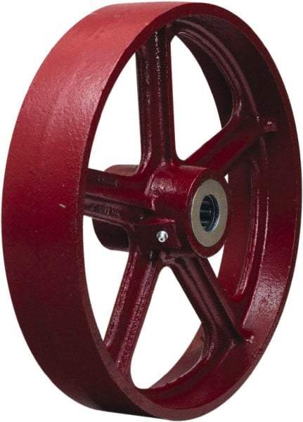 Hamilton - 12 Inch Diameter x 2 Inch Wide, Cast Iron Caster Wheel - 1,200 Lb. Capacity, 2-3/4 Inch Hub Length, 1 Inch Axle Diameter, Straight Roller Bearing - Benchmark Tooling