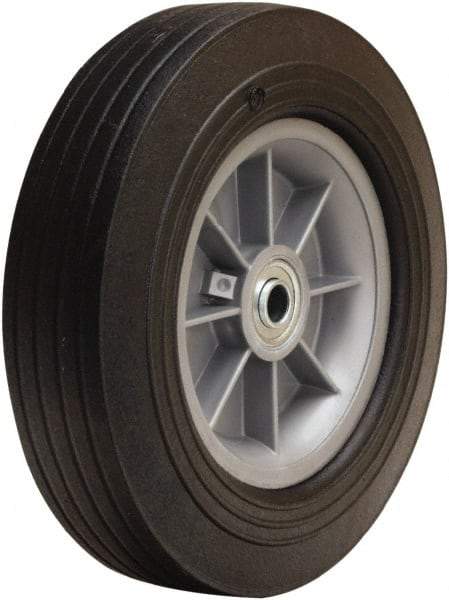 Hamilton - 10 Inch Diameter x 2-3/4 Inch Wide, Rubber on Polypropylene Caster Wheel - 500 Lb. Capacity, 2-1/4 Inch Hub Length, 5/8 Inch Axle Diameter, Ball Bearing - Benchmark Tooling