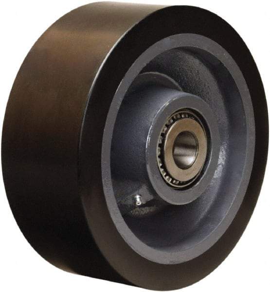 Hamilton - 10 Inch Diameter x 4 Inch Wide, Polyurethane on Forged Steel Caster Wheel - 6,500 Lb. Capacity, 4-1/4 Inch Hub Length, 1-1/4 Inch Axle Diameter, Sealed Precision Ball Bearing - Benchmark Tooling