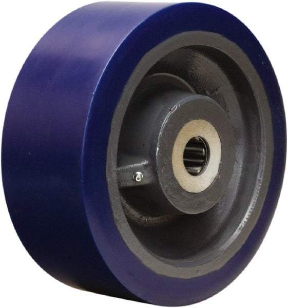 Hamilton - 10 Inch Diameter x 4 Inch Wide, Polyurethane on Forged Steel Caster Wheel - 5,000 Lb. Capacity, 4-1/4 Inch Hub Length, 1-1/2 Inch Axle Diameter, Straight Roller Bearing - Benchmark Tooling