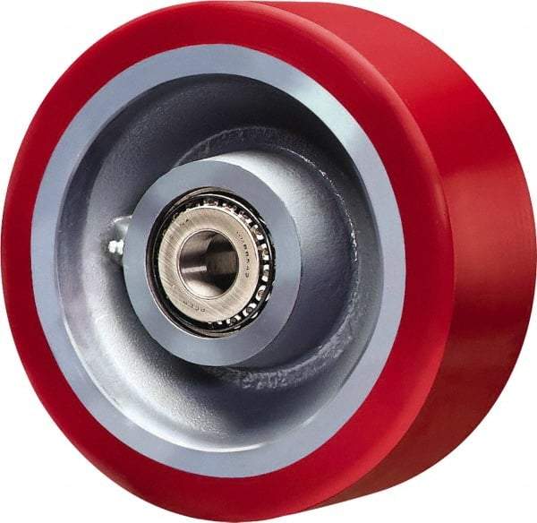 Hamilton - 8 Inch Diameter x 3 Inch Wide, Polyurethane on Forged Steel Caster Wheel - 4,200 Lb. Capacity, 3-1/4 Inch Hub Length, 1-1/4 Inch Axle Diameter, Tapered Roller Bearing - Benchmark Tooling