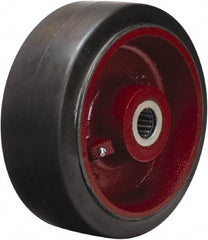 Hamilton - 10 Inch Diameter x 4 Inch Wide, Rubber on Cast Iron Caster Wheel - 1,400 Lb. Capacity, 4-1/4 Inch Hub Length, 1-15/16 Inch Axle Diameter, Plain Bore Bearing - Benchmark Tooling