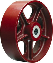 Hamilton - 10 Inch Diameter x 4 Inch Wide, Cast Iron Caster Wheel - 3,000 Lb. Capacity, 4-1/4 Inch Hub Length, 1-1/2 Inch Axle Diameter, Straight Roller Bearing - Benchmark Tooling