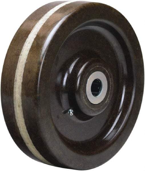 Hamilton - 10 Inch Diameter x 3 Inch Wide, Phenolic Caster Wheel - 2,900 Lb. Capacity, 3-1/4 Inch Hub Length, 1-1/4 Inch Axle Diameter, Straight Roller Bearing - Benchmark Tooling