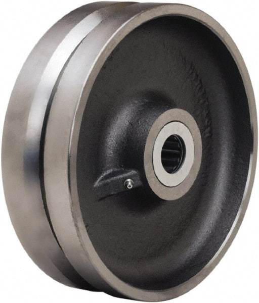 Hamilton - 10 Inch Diameter x 3 Inch Wide, Forged Steel Caster Wheel - 3,600 Lb. Capacity, 3-1/4 Inch Hub Length, 2-3/16 Inch Axle Diameter, Plain Bore Bearing - Benchmark Tooling