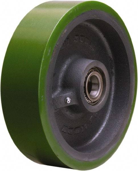 Hamilton - 10 Inch Diameter x 3 Inch Wide, Polyurethane on Cast Iron Caster Wheel - 3,000 Lb. Capacity, 3-1/4 Inch Hub Length, 3/4 Inch Axle Diameter, Tapered Roller Bearing - Benchmark Tooling