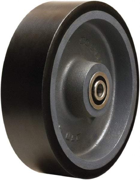 Hamilton - 10 Inch Diameter x 3 Inch Wide, Polyurethane on Cast Iron Caster Wheel - 3,900 Lb. Capacity, 3-1/4 Inch Hub Length, 3/4 Inch Axle Diameter, Sealed Precision Ball Bearing - Benchmark Tooling