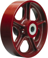 Hamilton - 10 Inch Diameter x 2-1/2 Inch Wide, Cast Iron Caster Wheel - 2,500 Lb. Capacity, 3-1/4 Inch Hub Length, 1-1/4 Inch Axle Diameter, Tapered Roller Bearing - Benchmark Tooling