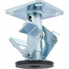 Hamilton - Floor Truck Lock for 5" Diam Caster Wheels - 5-1/2" Retracted Clearance, 4" x 4-1/2" Top Plate Size, 2-5/8" x 3-5/8" Slotted to 3" x 3" Bolt Hole Spacing - Benchmark Tooling