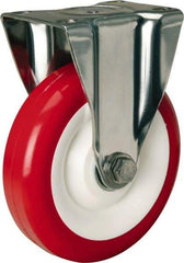 Hamilton - 5" Diam x 1-3/8" Wide x 6-1/4" OAH Top Plate Mount Rigid Caster - Polyurethane Mold on Polypropylene, 325 Lb Capacity, Delrin Bearing, 2-3/8 x 3-5/8" Plate - Benchmark Tooling