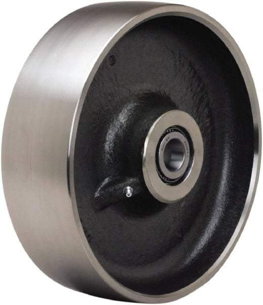 Hamilton - 10 Inch Diameter x 3 Inch Wide, Forged Steel Caster Wheel - 6,500 Lb. Capacity, 3-1/4 Inch Hub Length, 2-3/16 Inch Axle Diameter, Plain Bore Bearing - Benchmark Tooling