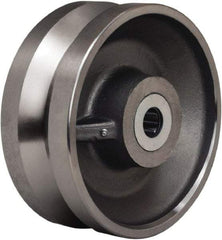 Hamilton - 10 Inch Diameter x 4 Inch Wide, Forged Steel Caster Wheel - 16,000 Lb. Capacity, 4-1/4 Inch Hub Length, 2-7/16 Inch Axle Diameter, Plain Bore Bearing - Benchmark Tooling