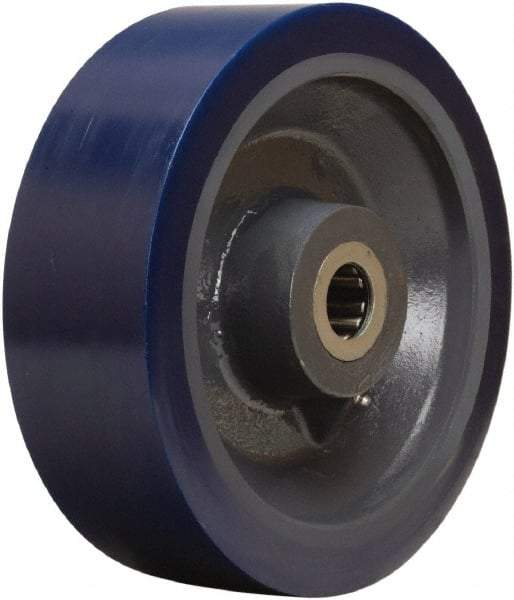 Hamilton - 12 Inch Diameter x 4 Inch Wide, Polyurethane on Forged Steel Caster Wheel - 6,000 Lb. Capacity, 4-1/4 Inch Hub Length, 1-1/4 Inch Axle Diameter, Straight Roller Bearing - Benchmark Tooling