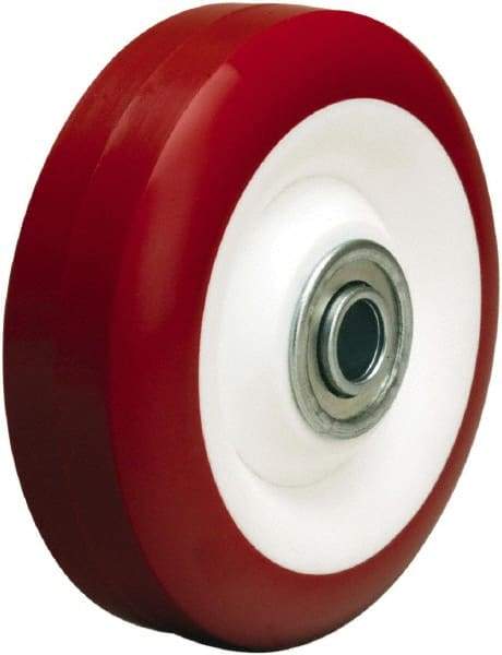 Hamilton - 4 Inch Diameter x 1-3/8 Inch Wide, Polyurethane on Polypropylene Caster Wheel - 400 Lb. Capacity, 1-5/8 Inch Hub Length, 3/8 Inch Axle Diameter, Ball Bearing - Benchmark Tooling