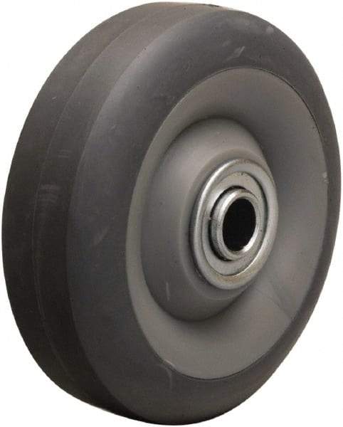 Hamilton - 4 Inch Diameter x 1-3/8 Inch Wide, Rubber on Thermoplastic Caster Wheel - 250 Lb. Capacity, 1-5/8 Inch Hub Length, 1/2 Inch Axle Diameter, Ball Bearing - Benchmark Tooling