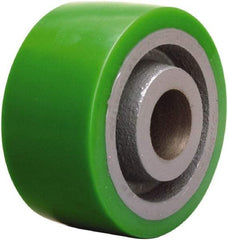 Hamilton - 4 Inch Diameter x 2 Inch Wide, Polyurethane on Cast Iron Caster Wheel - 750 Lb. Capacity, 2-1/4 Inch Hub Length, 1-3/16 Inch Axle Diameter, Plain Bore Bearing - Benchmark Tooling