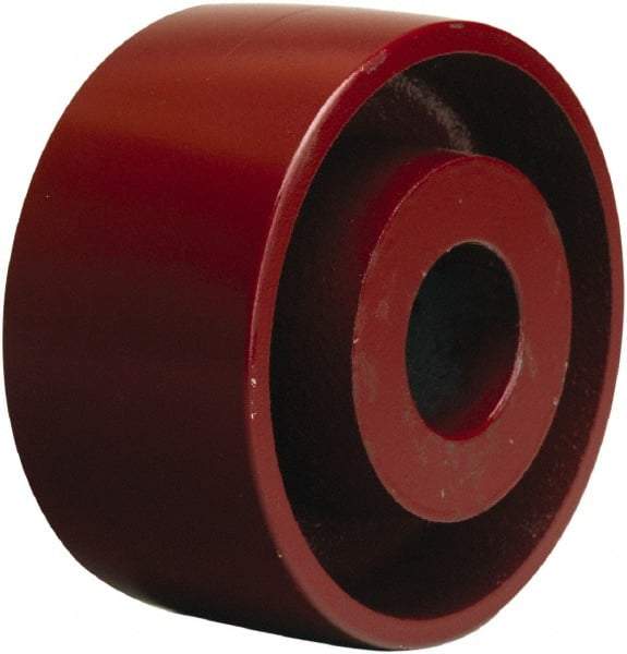 Hamilton - 4 Inch Diameter x 2 Inch Wide, Cast Iron Caster Wheel - 1,000 Lb. Capacity, 2-1/4 Inch Hub Length, 1-3/16 Inch Axle Diameter, Plain Bore Bearing - Benchmark Tooling