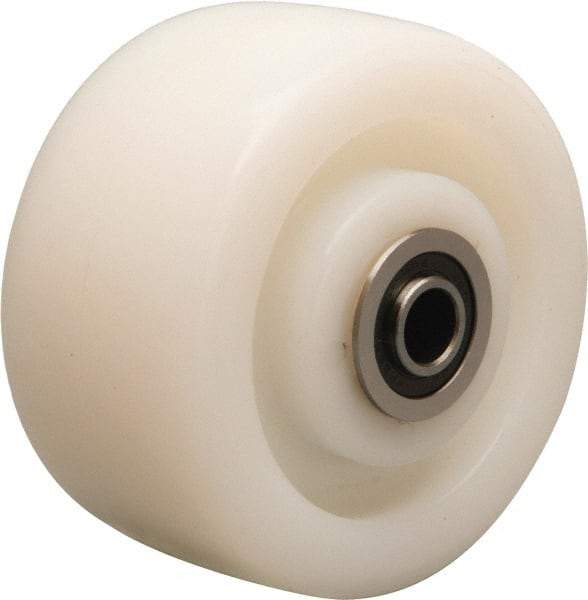 Hamilton - 4 Inch Diameter x 2 Inch Wide, Nylon Caster Wheel - 800 Lb. Capacity, 2-3/16 Inch Hub Length, 1/2 Inch Axle Diameter, Sealed Precision Ball Bearing - Benchmark Tooling