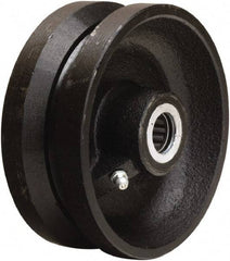 Hamilton - 5 Inch Diameter x 2 Inch Wide, Cast Iron Caster Wheel - 800 Lb. Capacity, 2-3/16 Inch Hub Length, 1-3/16 Inch Axle Diameter, Plain Bore Bearing - Benchmark Tooling