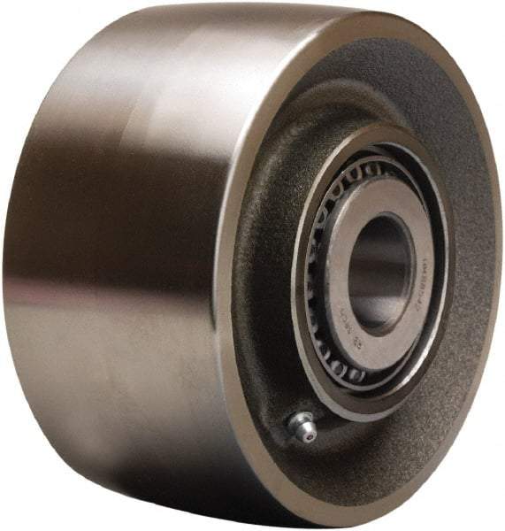 Hamilton - 6 Inch Diameter x 3 Inch Wide, Forged Steel Caster Wheel - 4,500 Lb. Capacity, 3-1/4 Inch Hub Length, 1 Inch Axle Diameter, Straight Roller Bearing - Benchmark Tooling