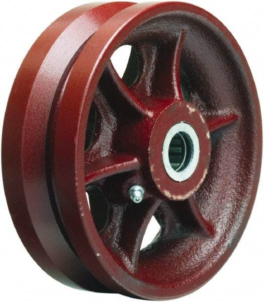 Hamilton - 6 Inch Diameter x 2 Inch Wide, Cast Iron Caster Wheel - 1,000 Lb. Capacity, 2-1/4 Inch Hub Length, 1-3/16 Inch Axle Diameter, Plain Bore Bearing - Benchmark Tooling