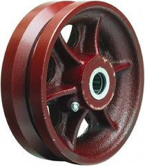 Hamilton - 6 Inch Diameter x 2 Inch Wide, Cast Iron Caster Wheel - 1,000 Lb. Capacity, 2-1/4 Inch Hub Length, 3/4 Inch Axle Diameter, Straight Roller Bearing - Benchmark Tooling