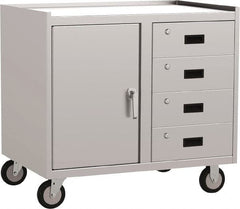 Jamco - 36" Wide x 34" High x 18" Deep, Mobile Closed Cabinet - 1,200 Lb Capacity, 24" Shelf Clearance - Benchmark Tooling