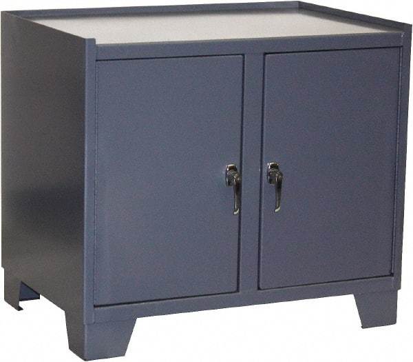 Jamco - 2 Shelf Locking Storage Cabinet - Steel, 36" Wide x 24" Deep x 33" High, Gray - Benchmark Tooling